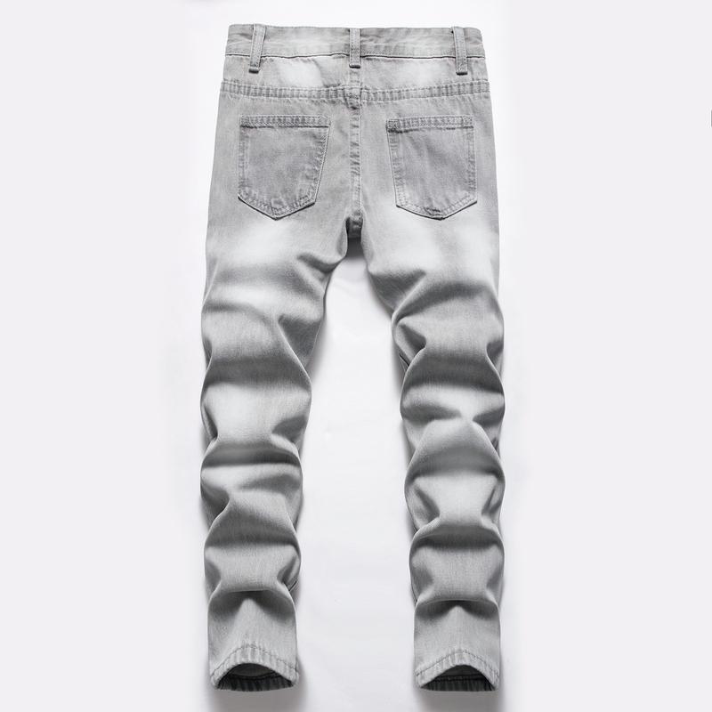 Boy's Skinny Fit Ripped Destroyed Distressed Fashion Kids Denim Pants Jeans