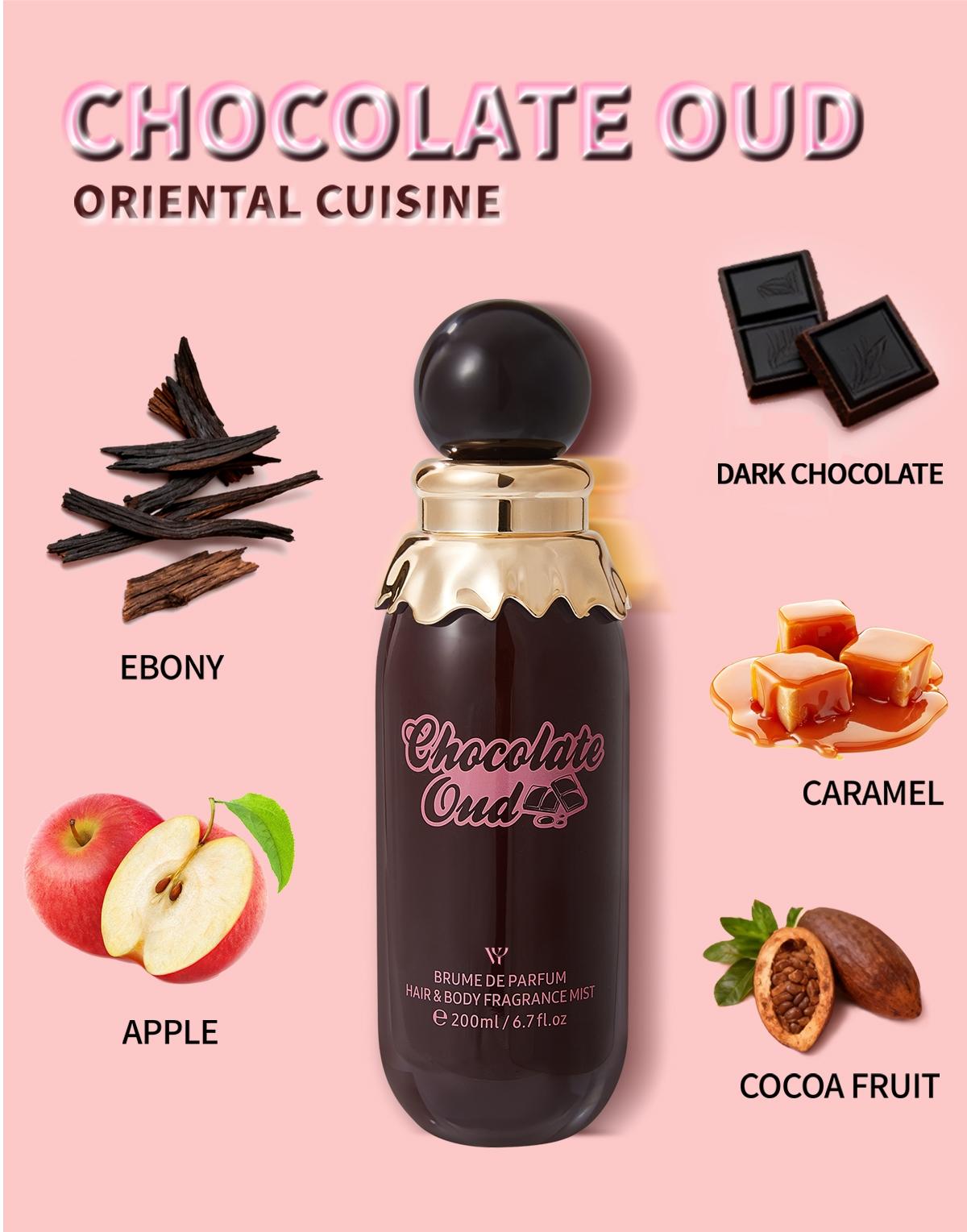 Women's Perfume Spray with Four Fragrances, Cotton Candy, Chocolate, Vanilla, Apple, Long-Lasting Niche Scent, High-Quality Ingredients