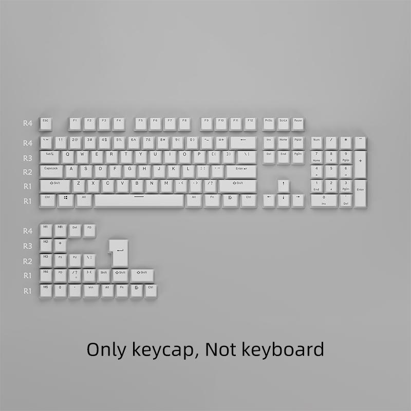 Pbt Keycap Dual Color Pudding Design, Oem Height Transparent Keycaps, Compatible with 6.25u Spacebar 61/87/98/100/104 Keys (non-Keyboard)