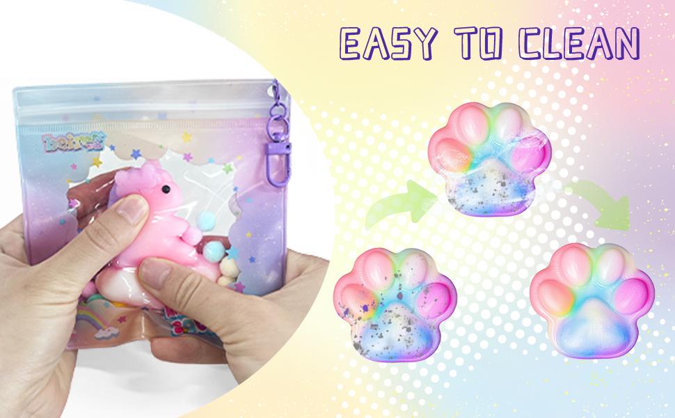 BEIREG Taba Squishy Making Kit - DIY Unicorn & Sweet Theme with 6 Bakery Molds & 18OZ AB Silicone for Kids, Safe Non-Toxic Materials, Stress Relief, Craft Gift for Girls, Party Favors, Easter Toys