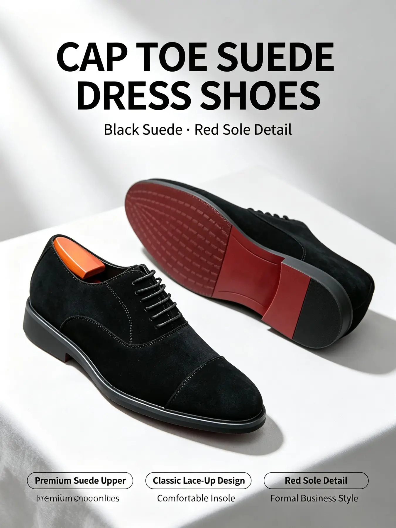 Men's Oxford Shoes, PU Leather Business Formal Shoes, Anti-Slip Sole, Casual Tie-Strap Design, All Seasons, Less Than Ankle Height