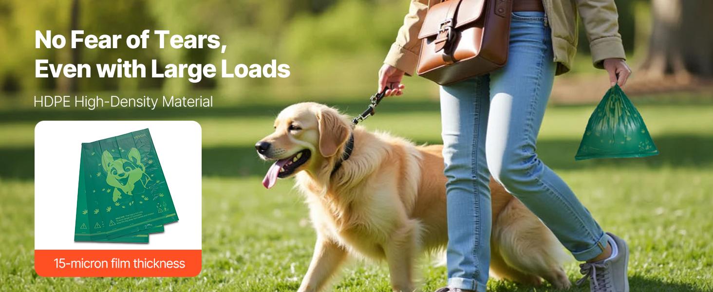 VEVOR Dog Poop Bags, 270 Counts 13x 9 in, Sturdy Thick Pet Waste Bags, Biodegradable HDPE Waste Bag Refill Rolls, Lavender Scented, Leak-Proof Trash Bag for Doggie Cat Pet, Dispenser Not Included