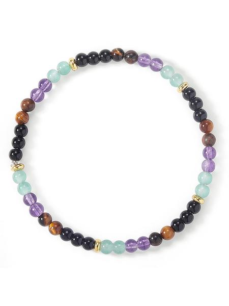 4mm Natural Crystal Beaded Bracelet, Wealth & Prosperity Jewelry Gift, Chakra Healing Crystals, Unisex Chakra Balance Energy Accessory