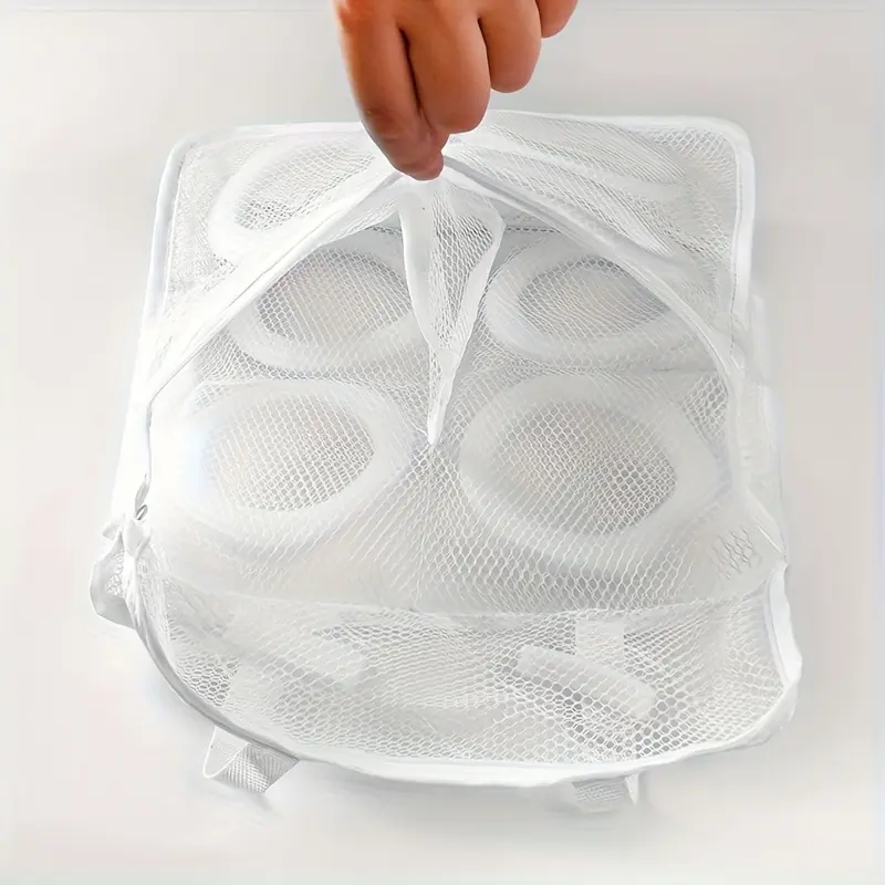 1 set of hanging shoe washing bag, machine wash anti deformation shoe protection mesh bag, household lazy shoe cleaning and drying integrated storage bag