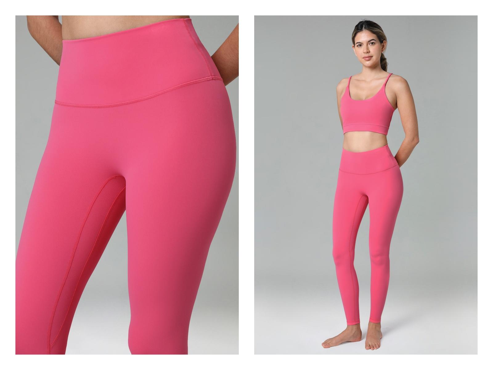 Colorfulkoala Women's No Front Seam Leggings Light Color Edition Dreamlux  High-Waisted Yoga Pants Tummy Control Athletic Workout Leggings with Inner Pocket 25"/28"