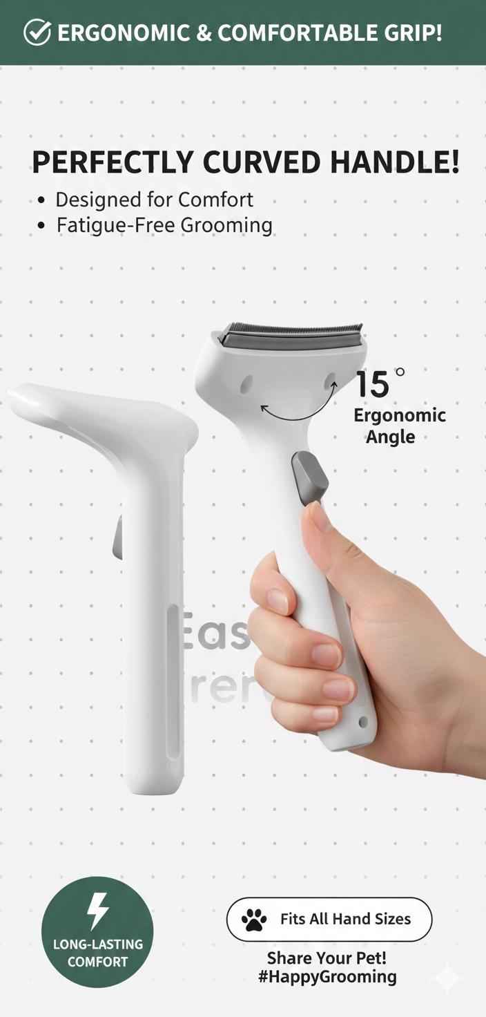 Cat Grooming & Deshedding Tool – One-Click Hair Removal Dematting Comb for Cats Grooming Brush