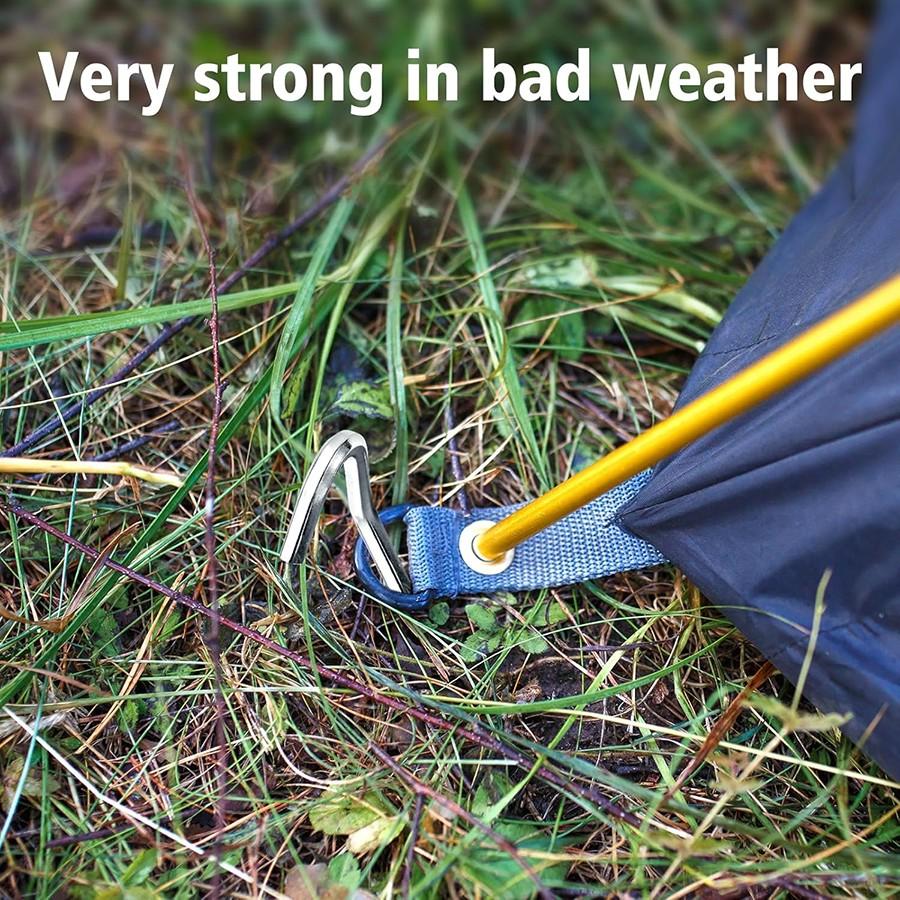 Lightweight Tent Pegs Campsite Ground Nails, 18cm Aluminum Alloy Shelter Tent Stakes, Durable & Portable Camping Accessory