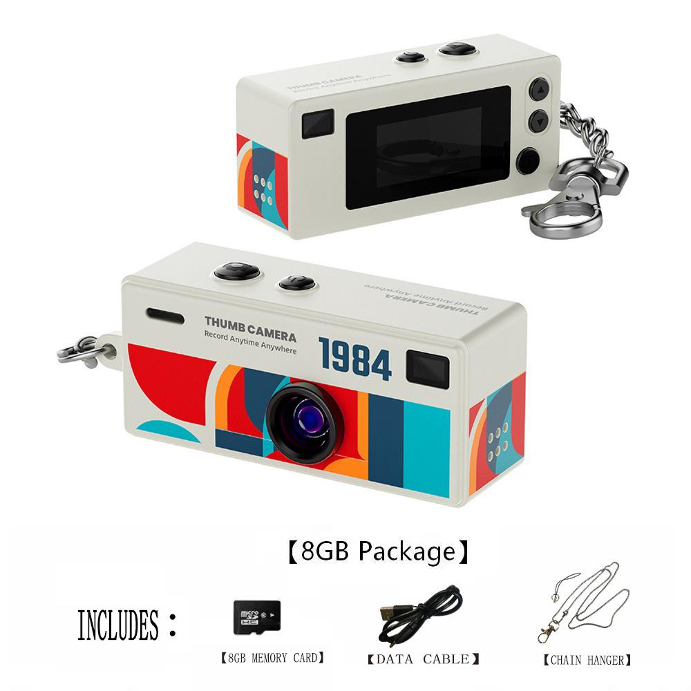 G6 Ultra-Compact Keychain Digital Camera: Retro Style, HD 1080p, Includes 8GB Memory Card—A Must-Have for Travel and Vlogging