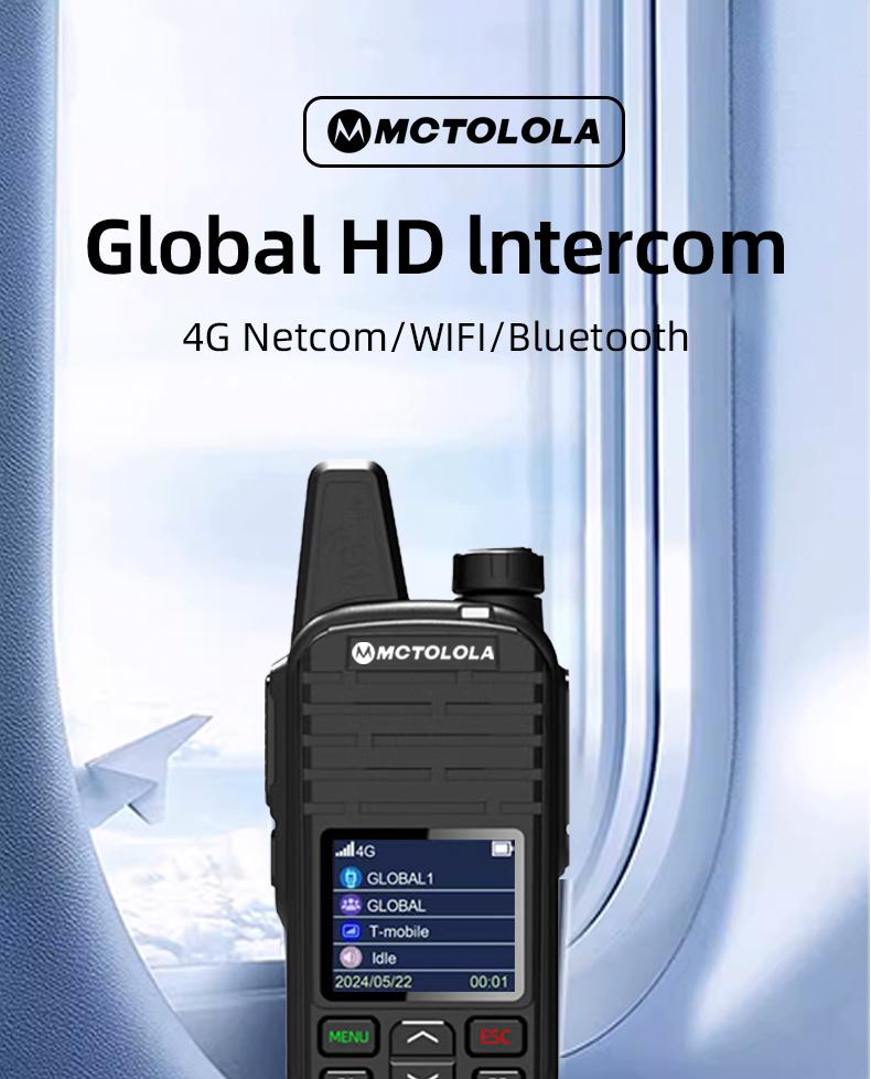 Lifetime free SIM card service supports WiFi, Bluetooth, 2G4G for unlimited distance communication, PoC wireless intercom for high-definition communication, ultra long standby, commercial fleet, outdoor self driving, professional intercom equipment