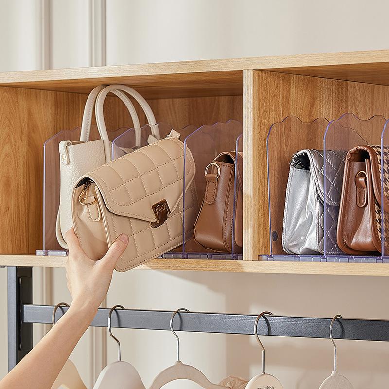 Wardrobe Divider Board, Organizer Cabinet, Bookshelf, Bag Storage Box, Home Storage Rack for Bags, Leather Bag Wardrobe Partition