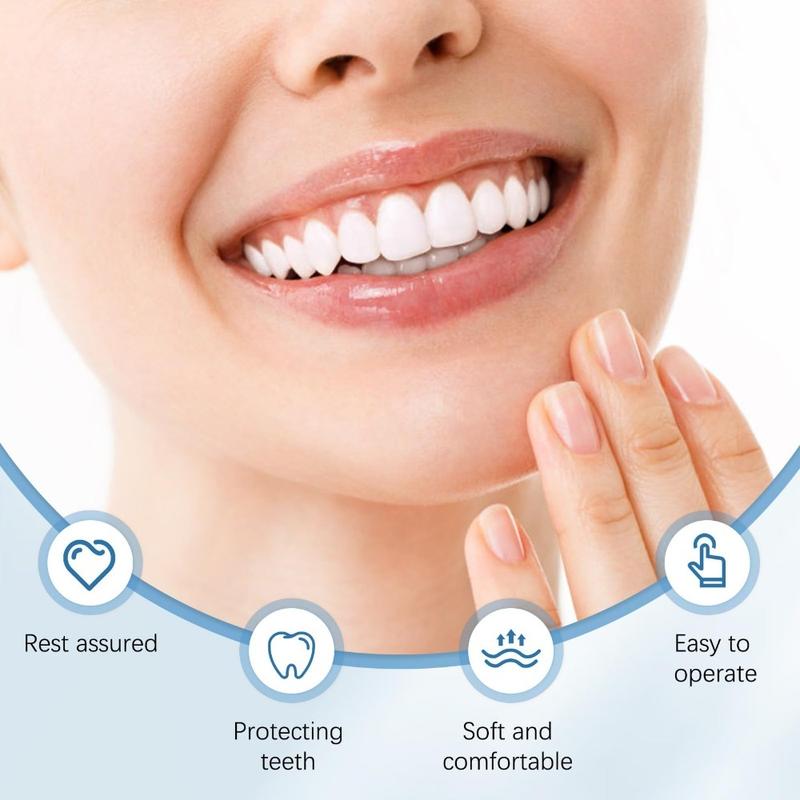 4-Pack Dental Mouth Guards for Teeth Grinding & Anti-Snoring – Reusable Custom-Fit Night Guards, Teeth Whitening Trays, Essential for Oral Health Protection, Mouthpiece