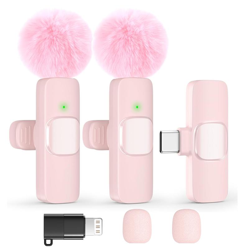 Wireless Mini Lavalier Microphone for iPhone, iPad & Android, Intelligent Noise-Cancelling Plug & Play Lapel Mic for Lightning, USB-Rechargeable Microphone for Short-Video Platforms, Video Recording, Vlogs & Live Streaming, USB Rechargeable Mic