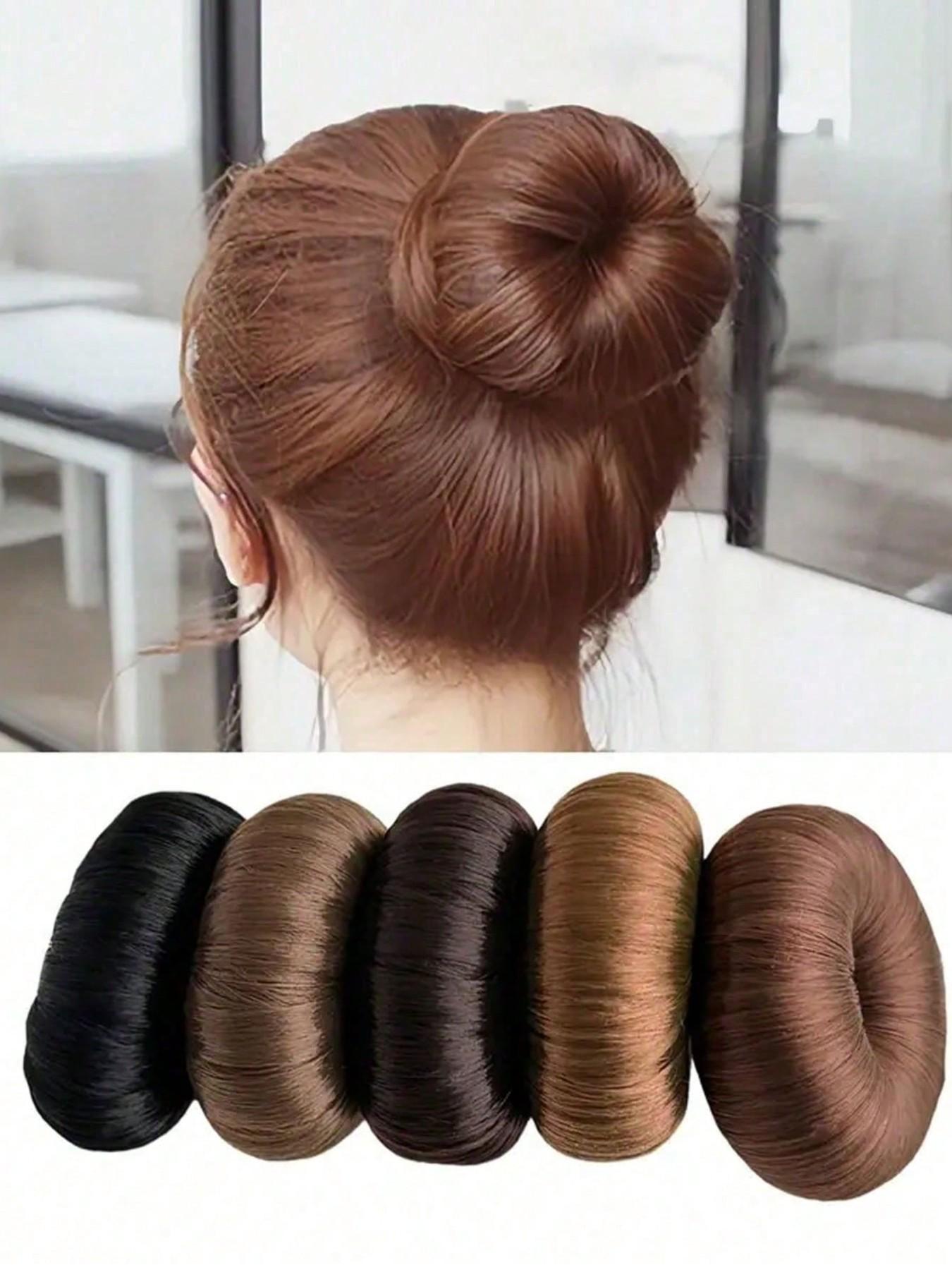 Wig Bun Hair Tie Hair Accessories Fluffy Donut Bun Braided Hair Styling Tools Hair Accessories， Women Hair Maker Donut Magic Foam Sponge Big Ring Hair Styling Tools Headdress Hairstyle Hair Accessories,Hair Donut Hair Bun Maker, Ballet Buns Maker,