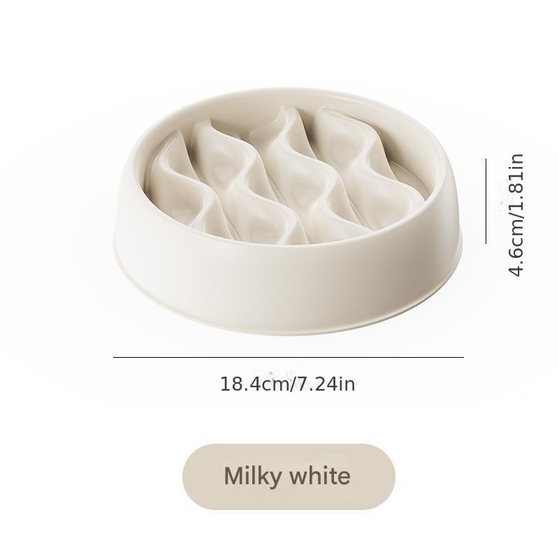 Multi-Purpose Cat Bowl, Thickened Anti-Choking Slow Feeder, Splash-Proof Double Bowl, Pet Food Dish, Supplementary Food Bowl