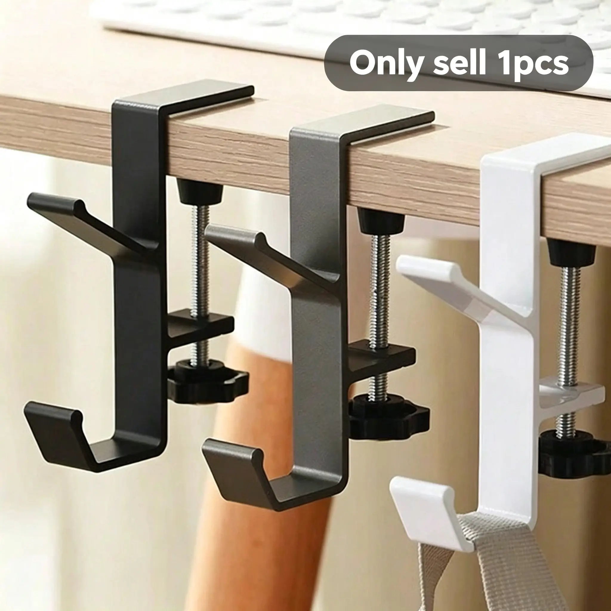 Portable Adjustable Durable Desktop Headphone Stand, Headphone Hanger, Desk Mount Bag Holder Hook Clip, Hangs on Backpack, Reduce Desktop Clutter, Hanging Storage, Headphone Accessories, Adjustable Bracket, Headset Holder
