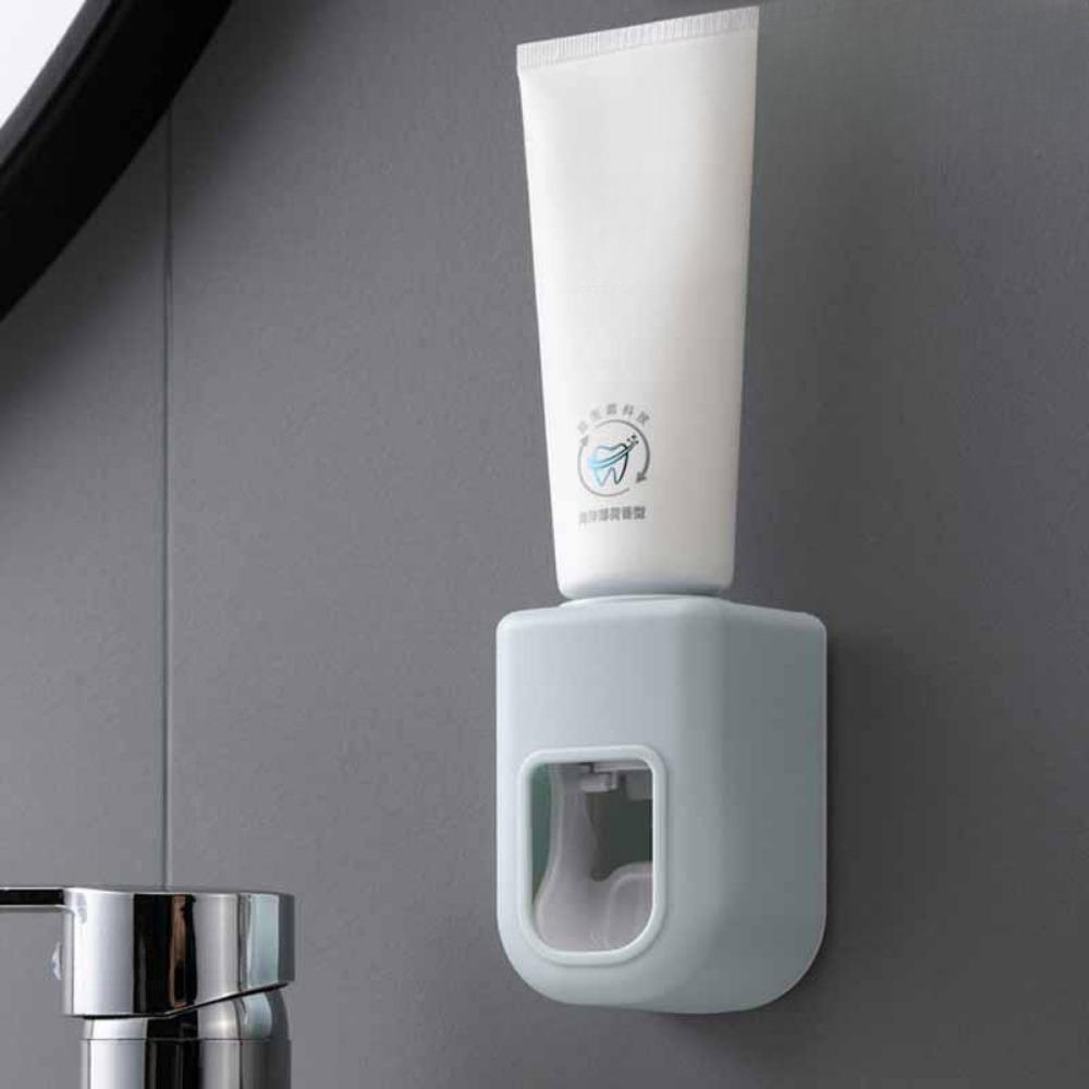 Wall Mounted Toothpaste Squeezer, 1 Count Toothpaste Dispenser, Toothbrush Holder, Bathroom Storage Rack, Bathroom Supplies