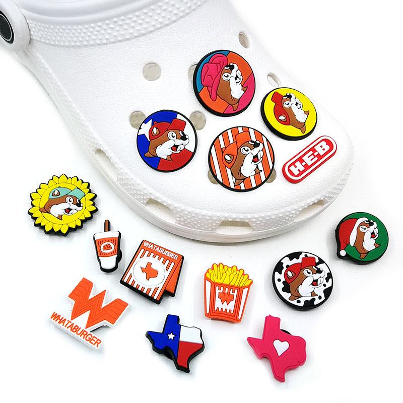 26pcs Texas Series Shoe Charms Set For Bubble Slides Clogs Sandals,PVC Shoe Decorations Accessories Buckle For Christmas Birthday Gifts