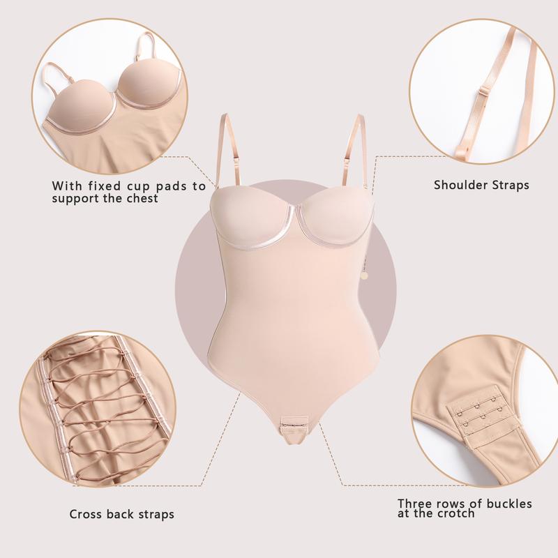 JOSHINE SHAPER Valentine's Day Gifts Large Cup Corset Body Shapewear Women's Strapless Back Tie Basic Sleeveless Pleated Stretch Top Sexy Bodysuit Minimalist Womenswear