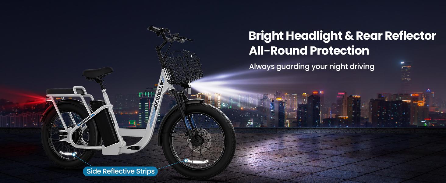 Caroma Peak 1200W Electric Scooter with Seat, 20" X 3" Off-Road Tires, 500Wh Battery, 30Miles Range, 20MPH Top Speed, Adjustable Electric Scooter for Adults with Basket, Adults Ebike for Commuting Caroma Peak 1200W Electric Scooter with Seat, 20" X 3" Off-Road Tires, 500Wh Battery, 30Miles Range, 20MPH Top Speed, Adjustable Electric Scooter for Adults with Basket, Adults Ebike for Commuting