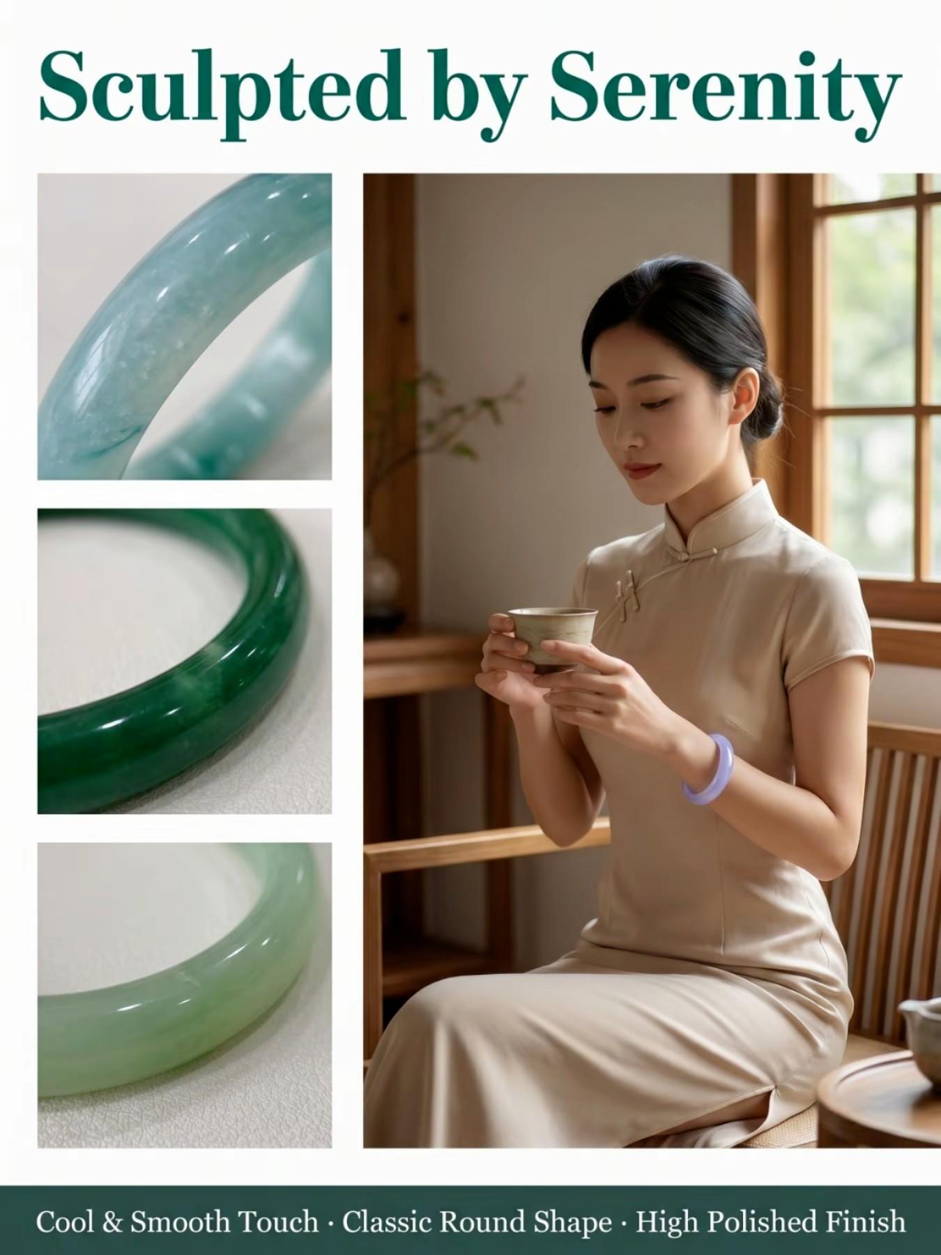 Elegant Eastern Style Jade Bracelet with Gift Box, Beautiful Bangle, Perfect Gift, Traditional Chinese Jewelry, Fine Craftsmanship