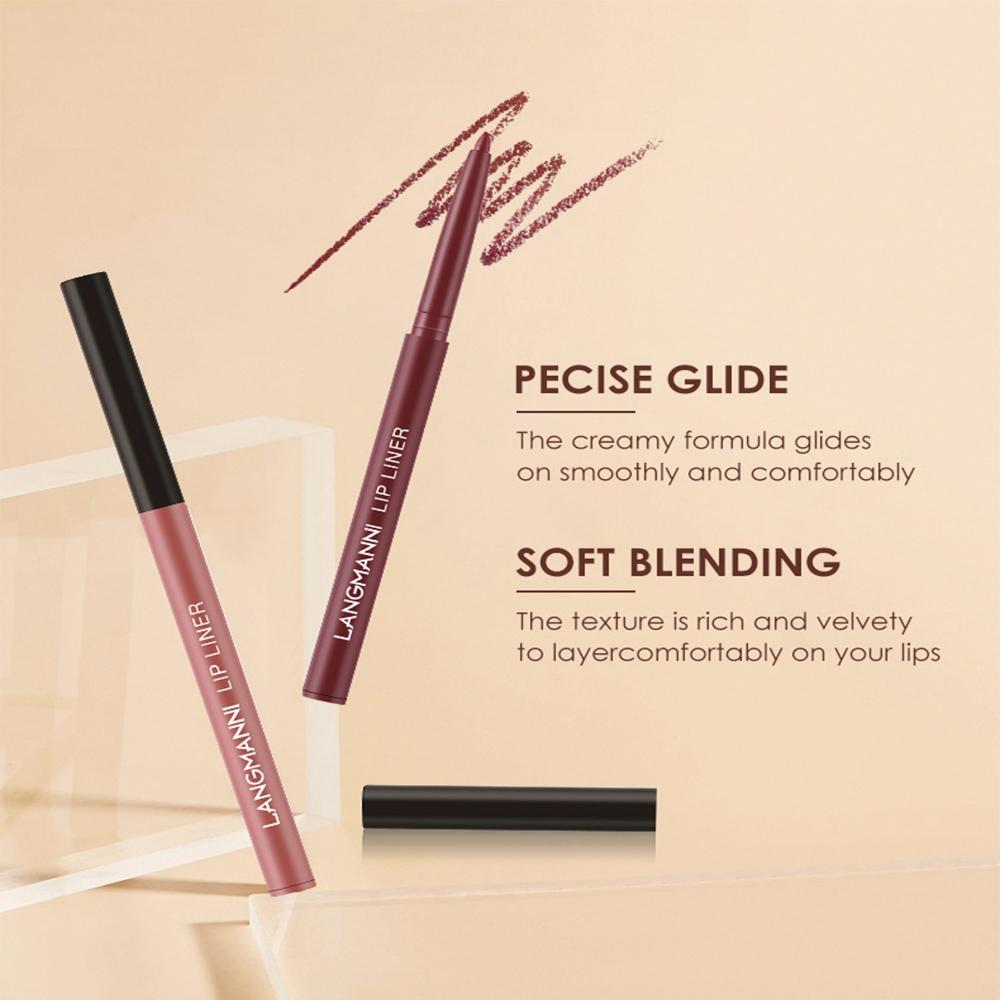 Matte Lipstick & Lip Liner Makeup Set, Liquid Lip Liner, 2 Counts Long Lasting Easy Coloring Lipsticks, Moisturizing Lip Kit, Natural Lip Color, Suitable for All Occasions