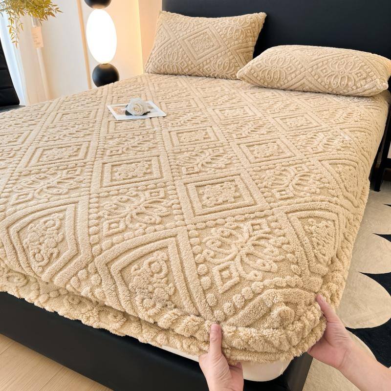 1 Adjustable Taffeta Bed Sheet, Bedding, Bed Linen, Adjustable Sheets, Solid Color Mattress Cover, Soft and Comfortable Mattress Protector, Hypoallergenic Sheets, Thick Bedding for Autumn and Winter, Modern Fabric Adjustable Sheets for Bedroom, Suitable f