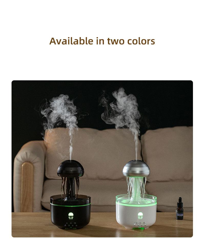 mechanical jellyfish aromatherapy machine household rotating raindrop humidifier desktop colorful atmosphere light diffuser Aromatic Multifunction