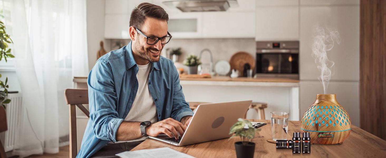 Gentlemen's Essential Oils Set - 6x10ML Mens Fragrance Oil for Candle Making, Diffuser - Sandalwood, Cedar, Leather, Bay Rum, Cologne Aromatherapy Oils for Men