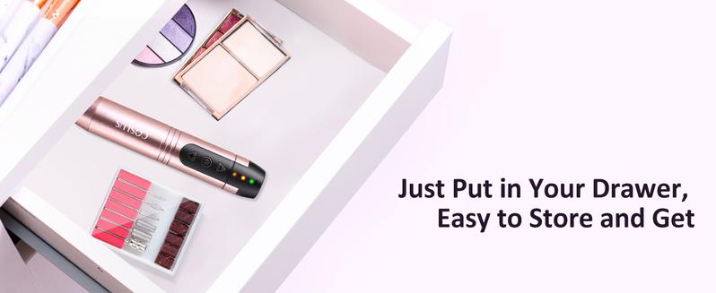 COSLUS C20 Professional Electric Nail File: Manicure and pedicure tool kit, ideal for acrylic, gel, and powder nails, with polishing and filing attachments,  Portable, cordless machine for use in beauty salons or at home. Cutics