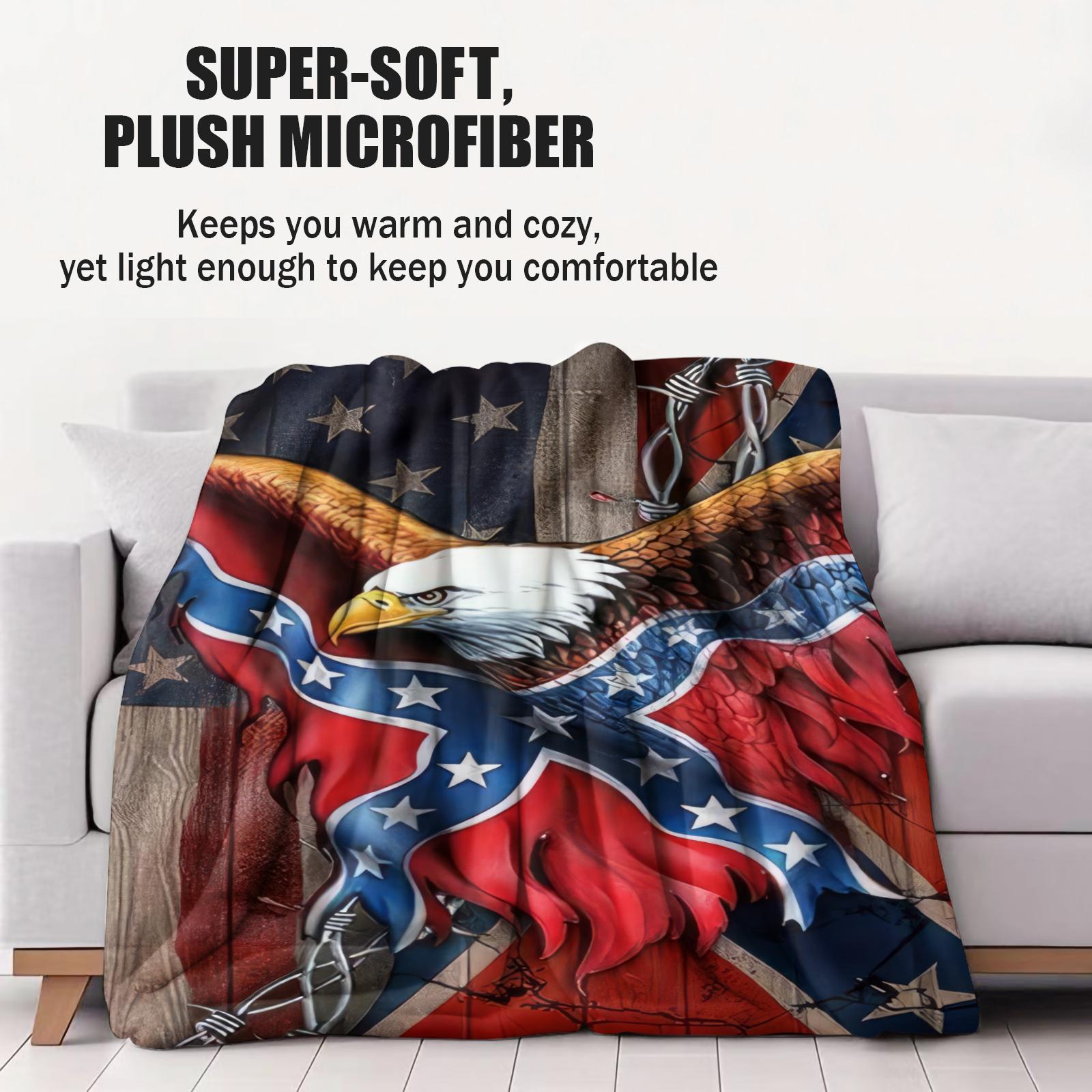 A unique eagle flag pattern design blanket — a soft, comfortable, and lightweight throw perfect for decorating bedrooms and guest rooms, Stylish Blanket