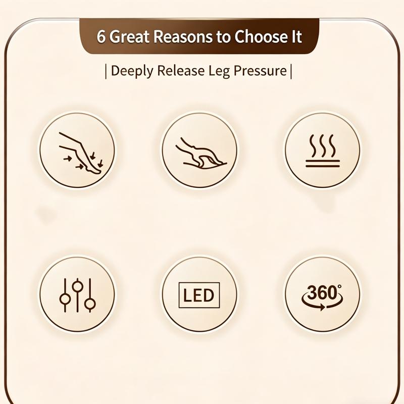 1 leg massager with leg and foot wrapping, fully automatic intelligent air wave pressure for home and office use, suitable for giving gifts to elders during holidays