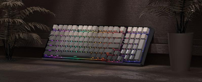 MAGEGEE Light100 Wireless Creamy Ergonomic Keyboard, 96% Gasket Hot Swappable Mechanical Keyboard, 3Connection Modes, RGB Backlit Gaming Keyboard for Win/Mac/PC, Tech Gadgets, Mechanical Keyboards