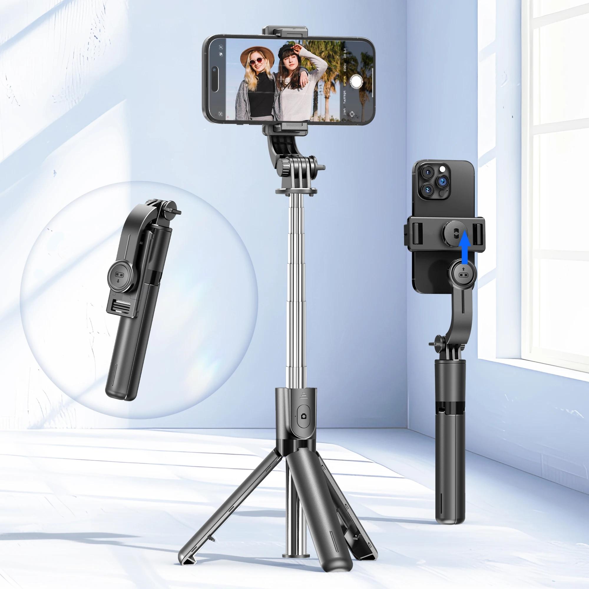 F01 Wireless Bluetooth Remote Tripod Selfie Stick Handheld Adjustable Stabilizer Tripod Phone Stand for iPhone Android