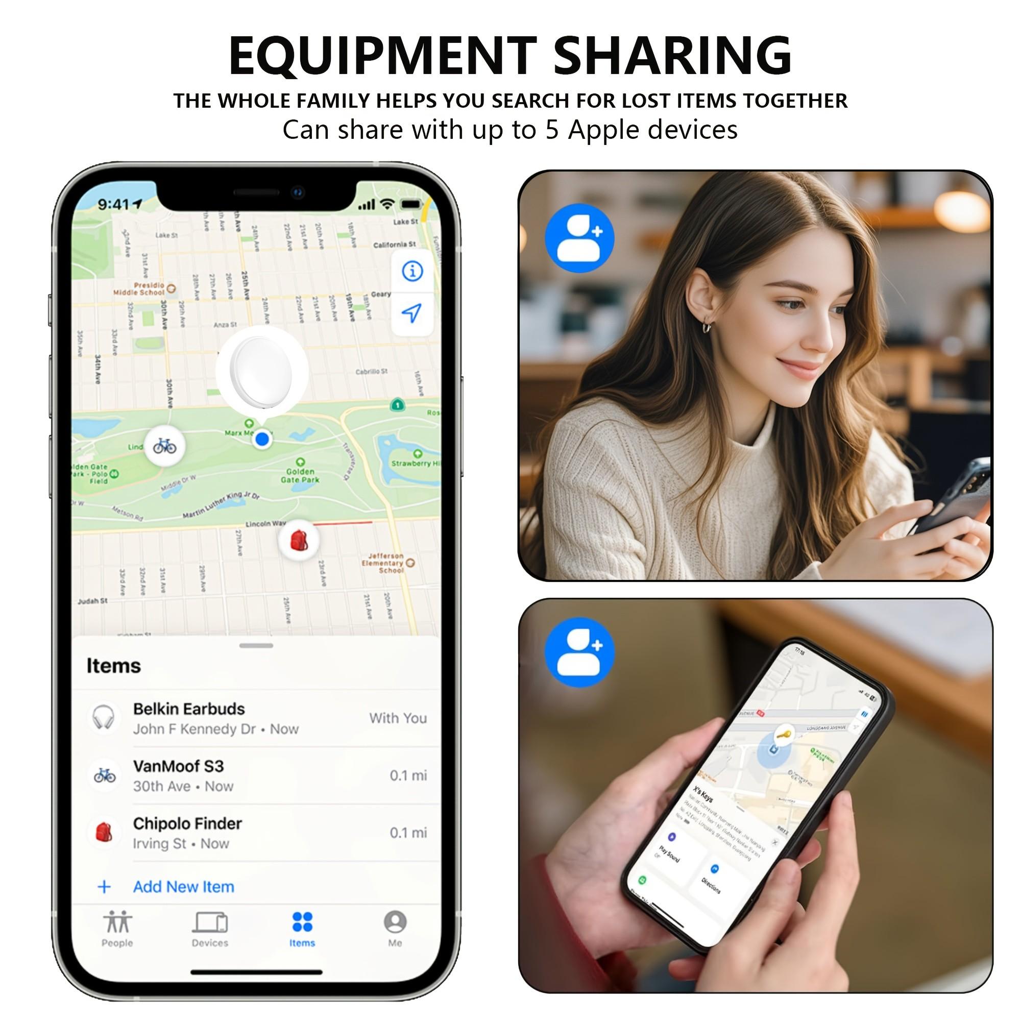 1pcs Transparent Vehicle Tracker with High-Quality Keychain Case, Global Tracking, Supports Apple Find My iOS System, Suitable for Cars Bikes Pets Luggage