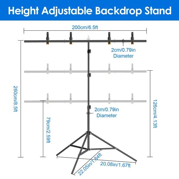 6.5*8.5FT T-Shape Photo Video Backdrop Stand Heavy,6.5*8.5FT T-Shape Photo Video Backdrop Stand Heavy,6.5*8.5FT T-Shape Photo Video Backdrop Stand Heavy