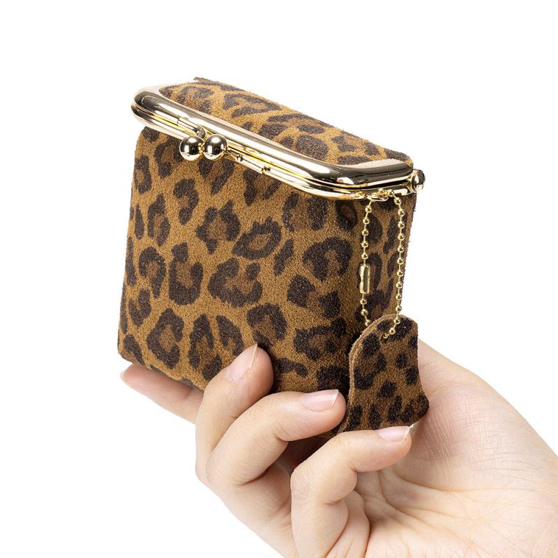 Mini Creative Leopard Print Lipstick Bag Multifunctional Compact Convenient Storage Bag Coin Purse for Women