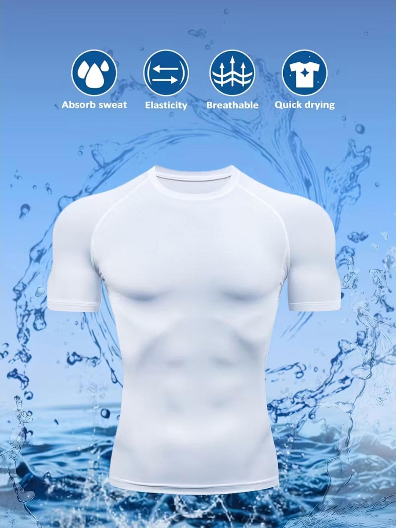 Men's White Gorilla Graphic Fitness T-Shirt