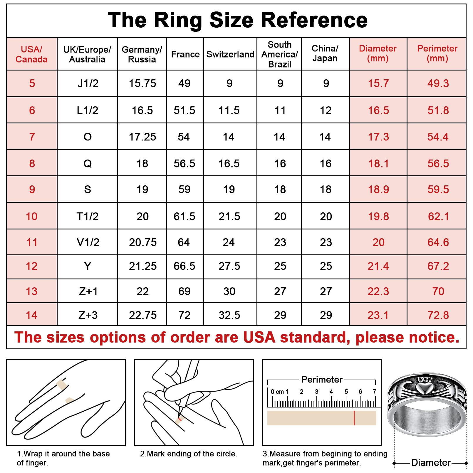 FaithHeart Claddagh Rings for Love Men Wedding Band Ring