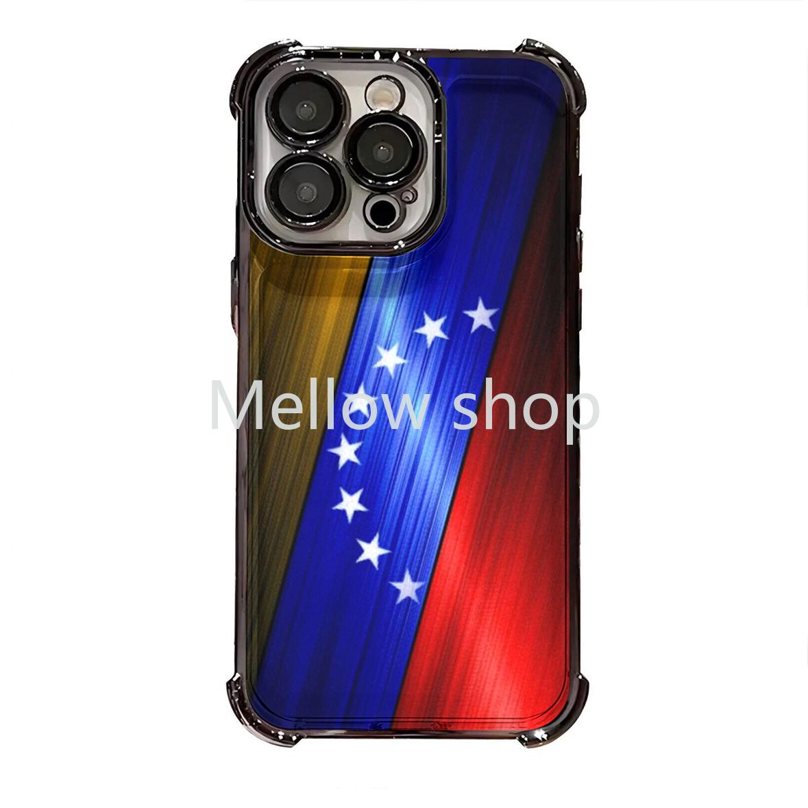 Venezuelan National Flag Country Map Cultural Landscape Folk Element Collage Montage Phone Case with Full Lens Protection for iPhone 17/16/15/14/13/12/11 Pro Max/Pro/Plus & Samsung S23/S24/S25/S26 Ultra/Plus,Durable Anti-Drop Case for South America Travel