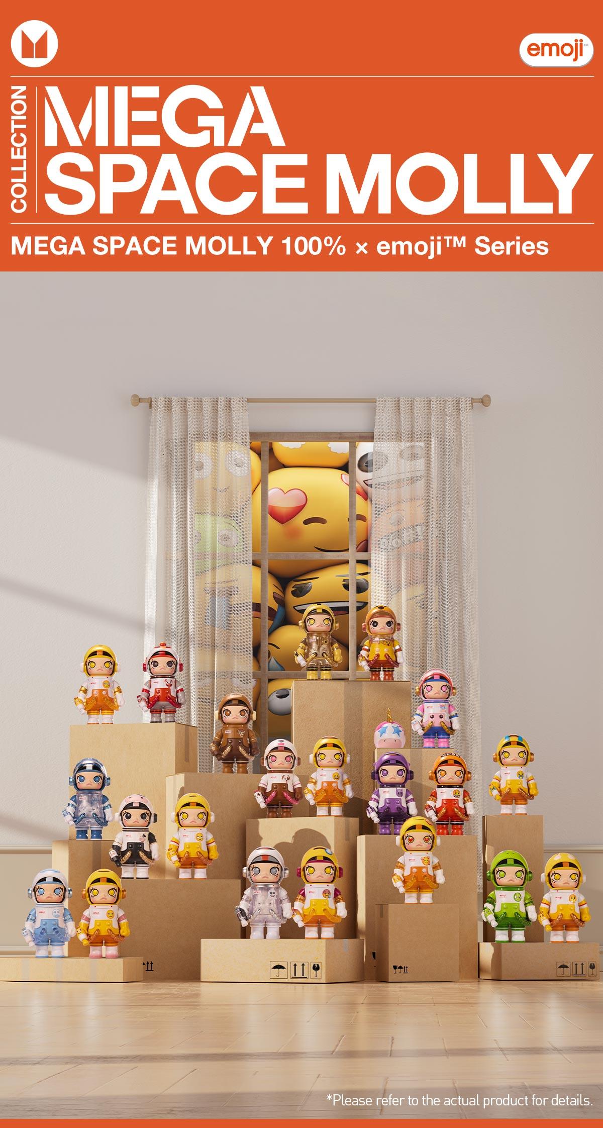 POP MART MEGA SPACE MOLLY 100% × emoji? Series POP MART MEGA SPACE MOLLY 100% × emoji? Series