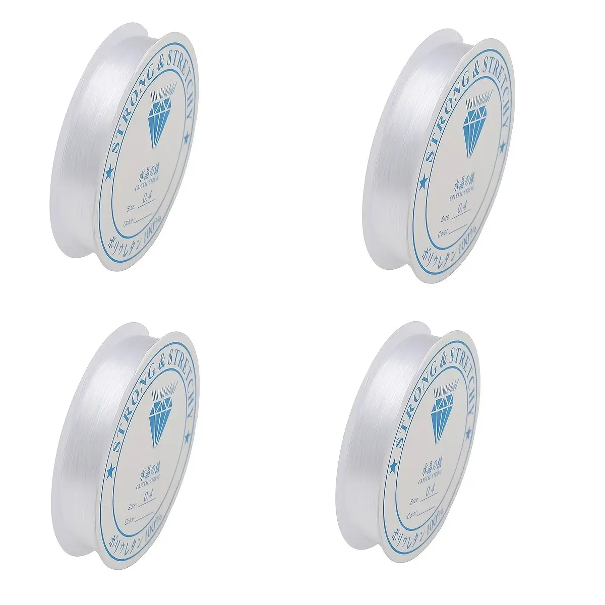 4/8 rolls of 0.4mm long 24 meter transparent wire, suitable for: jewelry, DIY beading by hand, Handmade Beading Material