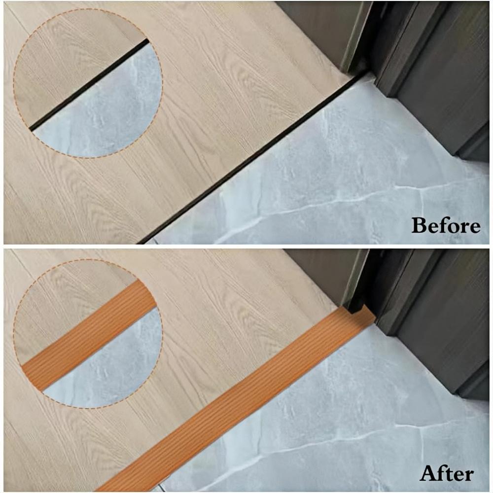 1 Meter/39.37 Inch Self-adhesive Transition Strip, Self-adhesive Wood Grain Floor Edging Strip - Vinyl Threshold Seam Strip, 4cm Wide Vinyl Flat Partition, Suitable for Living Room and Door Seam Decoration