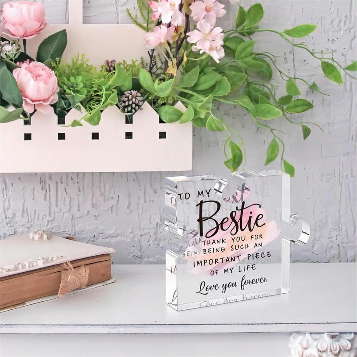 Bestie Gifts for Women Friendship - Acrylic Puzzle ,Gifts for Friends Female,Friend Gifts for WomenBirthday,Bff Soul Sister Work Bestie Gifts for Women,Thankgiving Gifts Room Decor Frame Signs Decoration Items Bestie Gifts for Women Friendship - Acrylic Puzzle ,Gifts for Friends Female,Friend Gifts for WomenBirthday,Bff Soul Sister Work Bestie Gifts for Women,Thankgiving Gifts Room Decor Frame Signs Decoration Items