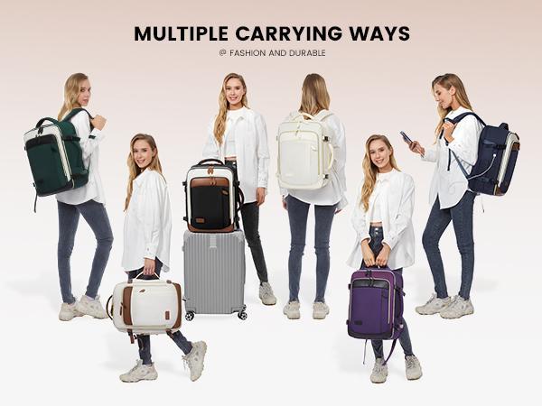 LOVEVOOK TikTokShopBacktoSchool TSA-Friendly Travel Backpack with Storage Bag and Toiletry Bag - Fits 17-Inch Laptop, for Hiking, Overnight, Weekend Trips and Business Travel