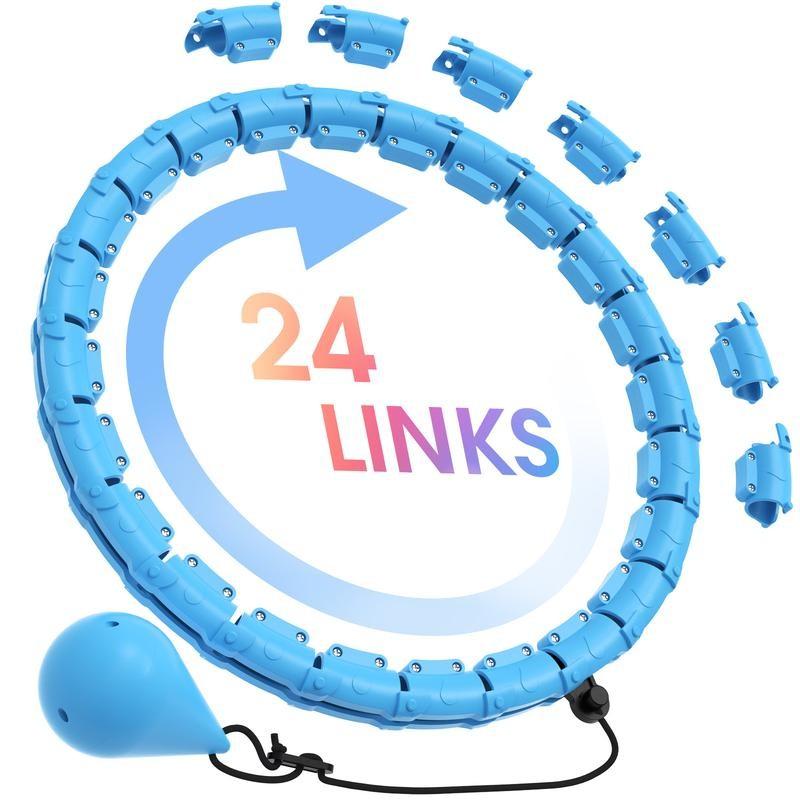 Jkshmyt 47-Inch Round Exercise Circle, 24 Detachable Links, Weighted Circle for Women and Beginners, Ideal for Fitness Training