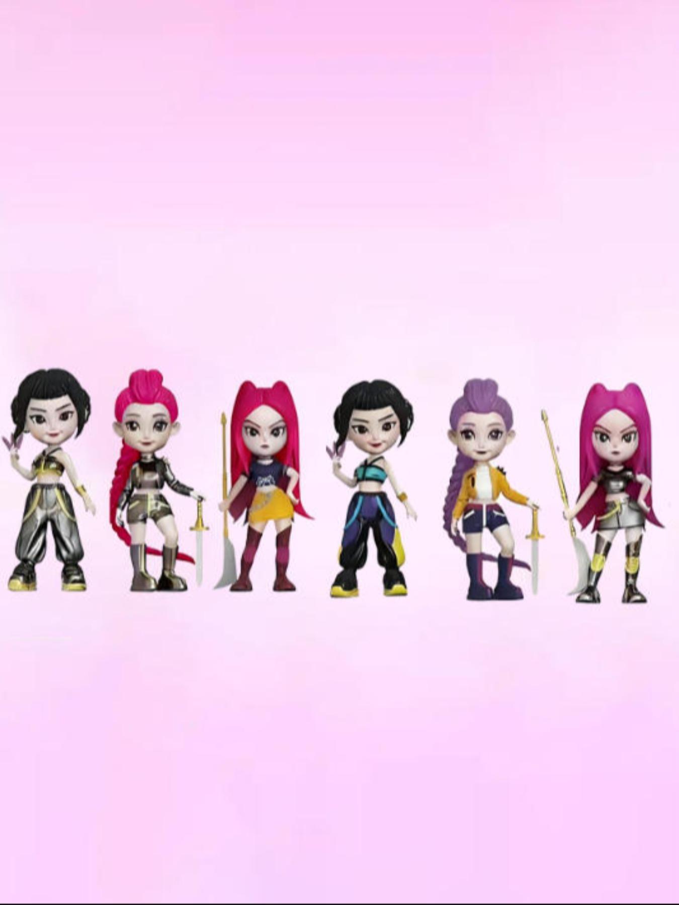 Six-Piece K-Pop Hunter Girl Doll Set Figures, Fashion Vinyl Figure, Anime Model Toy Decorations, Home Collection & Desk Display, Christmas and New Year Gift Choice