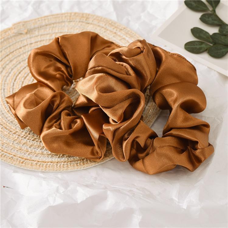 (Not For Sale)Free Gifts Mulberry Silk Large Scrunchies Rubber Bands Hair Ties Gum Elastics Ponytail Holders For Women Girls Colors Shipped Randomly
