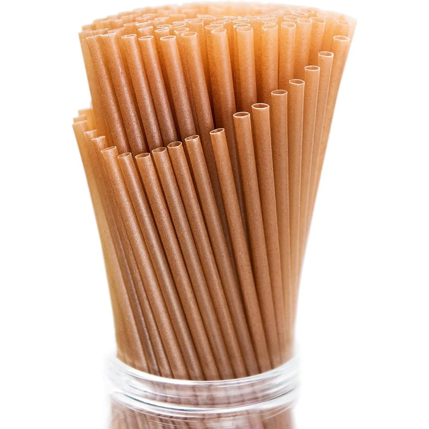 100pcs 8 Inch Sugarcane Straws - Sturdy Biodegradable Plastic-Free Compostable Smoothie Drinking Straws for Home, Restaurant, Beach Parties, Non-FoggyGift