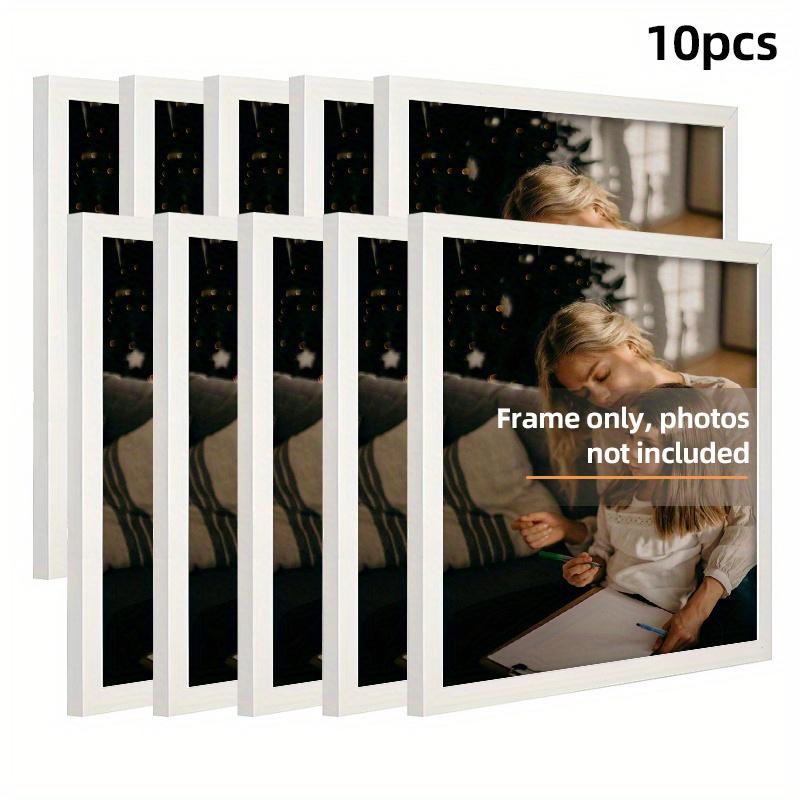 10-piece/5-piece/2-piece square wall-mounted picture frames available in 4x4/6x6/8x8 inches, classic style, Sturdy frame design, hold photos, paintings, sketches and art pieces, Home Decoration, Picture Frame Set