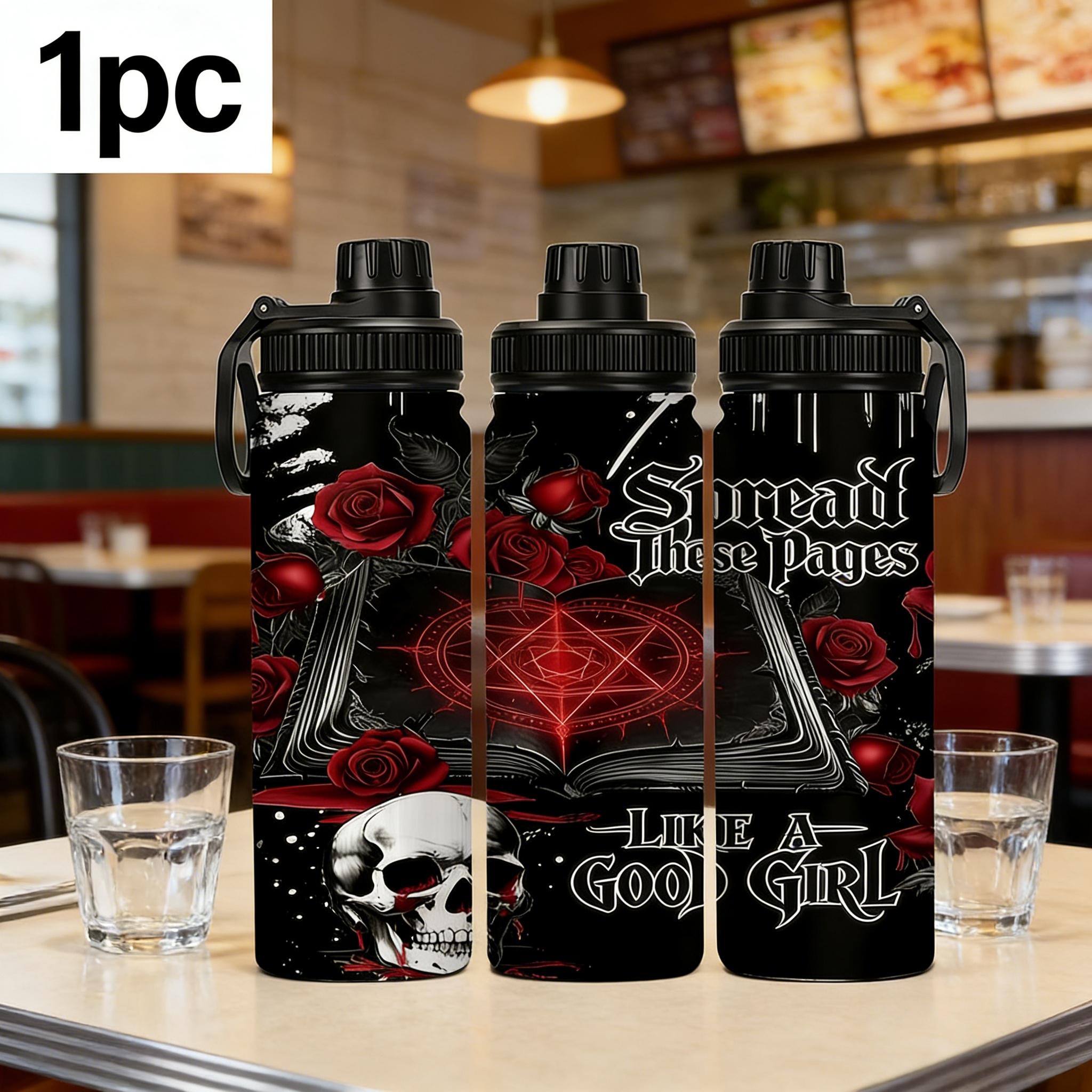 20oz Stainless Steel Insulated Water Bottle, Dark Romantic Print, Portable Cup for Car, Home, Office, Travel, Birthday Gift